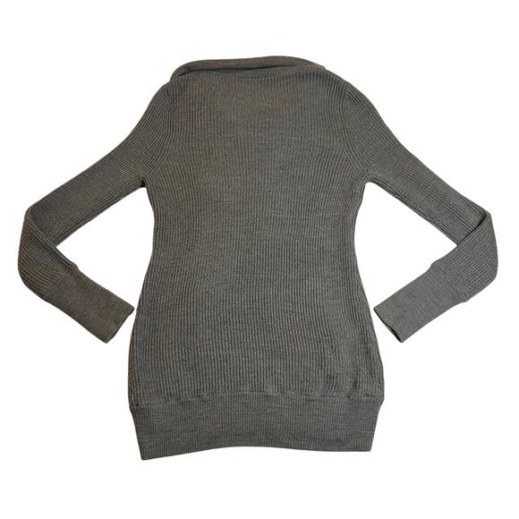 LOFT Lounge Cowl Neck Full Zipper Tunic Sweater Jacket Size Large Cozy Casual - Picture 2 of 9